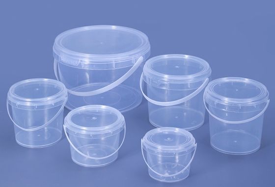 গুণ  ISO9001 20l Transparent Plastic Bucket With Thermal Transfer Application কারখানা