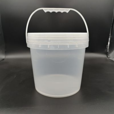 1L-25L স্ট্রেস প্রতিরোধী ঢাকনা সহ স্বচ্ছ প্লাস্টিকের বালতি পাত্রে