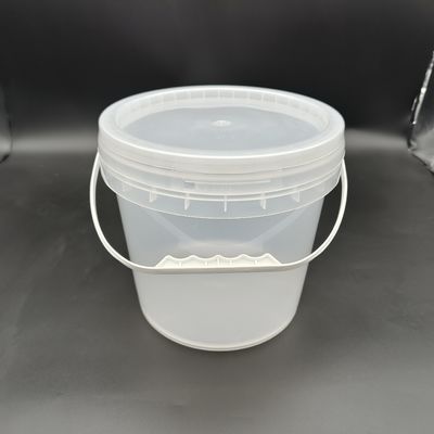 1L-25L স্ট্রেস প্রতিরোধী ঢাকনা সহ স্বচ্ছ প্লাস্টিকের বালতি পাত্রে
