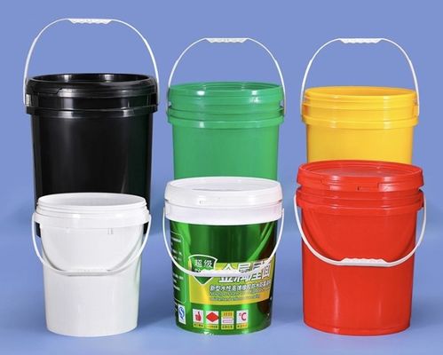 OEM ওডিএম পেট্রোলিয়াম গোলাকার প্লাস্টিকের স্টোরেজ বালতি হ্যান্ডেল সহ